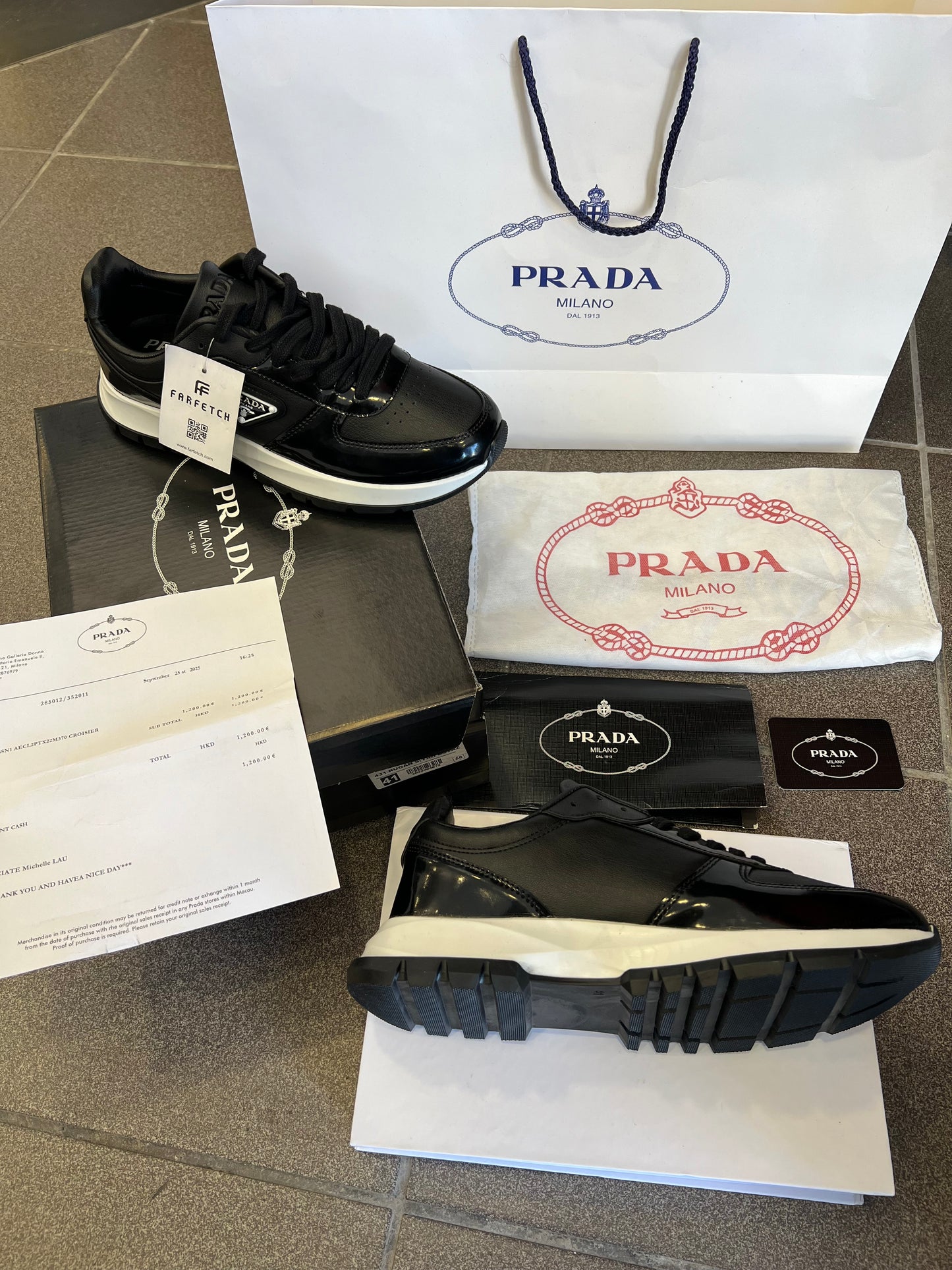 Prada Sneaker Loustrin Μαύρο
