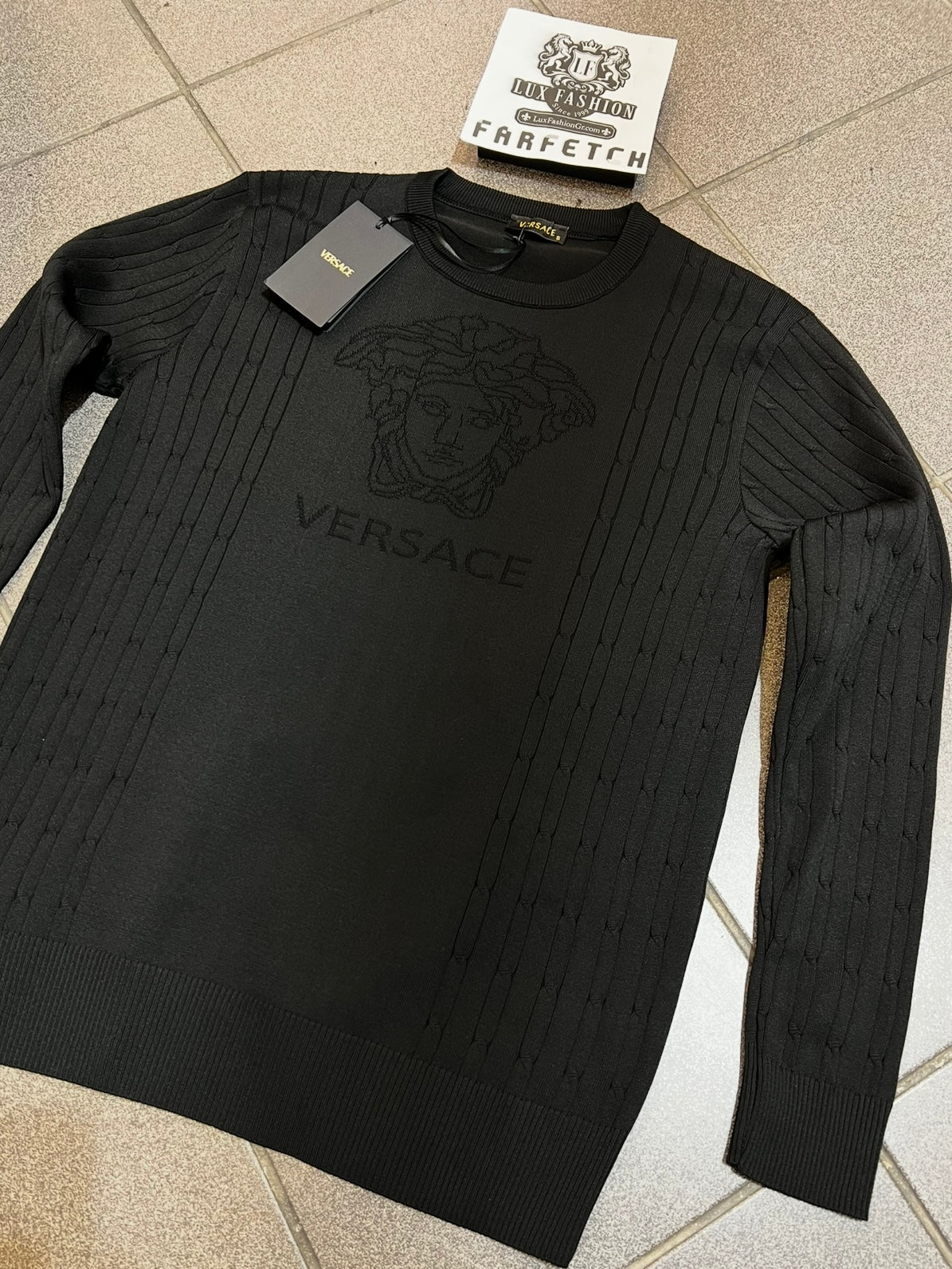 Sweater Versace Μαύρο Cotton