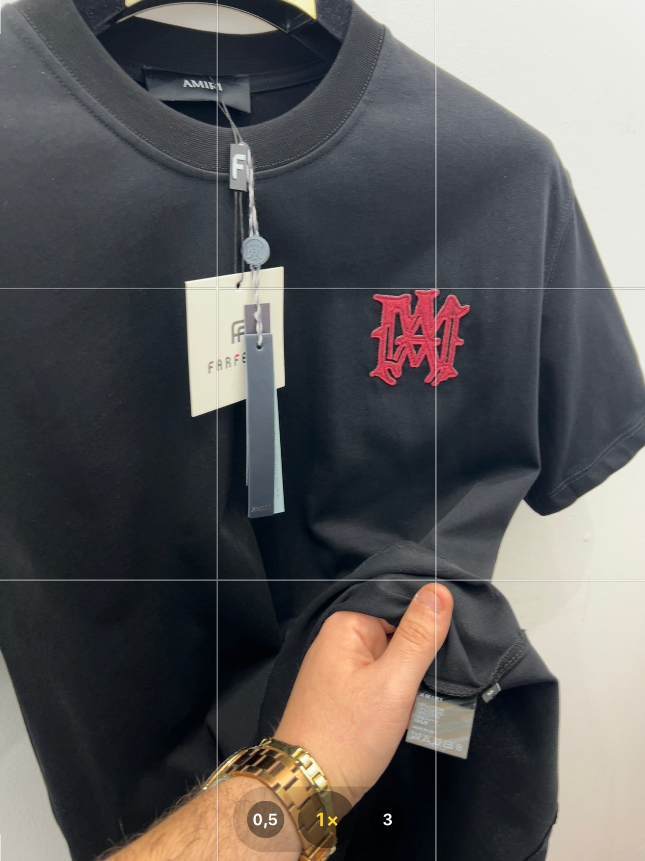 T-Shirt 3A Μαύρο Amiri Hollywood