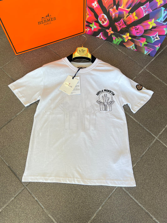 3Α T-Shirt Moncler Over Fit Gentle Monster White