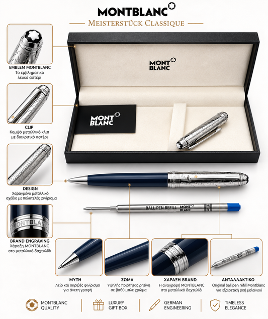 MB Luxury Pen 3A Navy / Silver