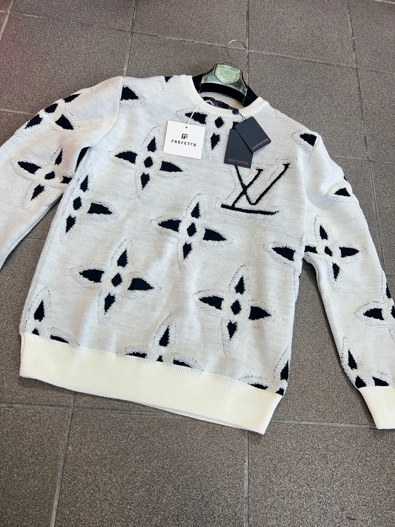 Sweater LV Πλεκτό Γκρί/Μαύρο