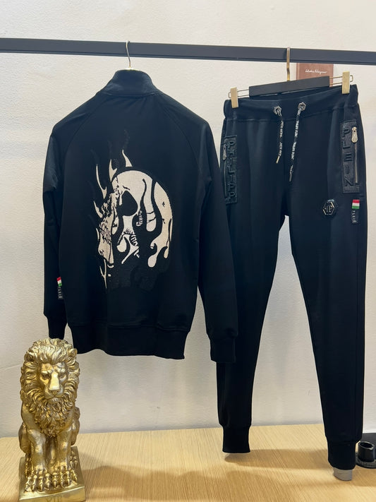 Outfit 3Α Μαύρο Philip Plein Croco Rhinestone