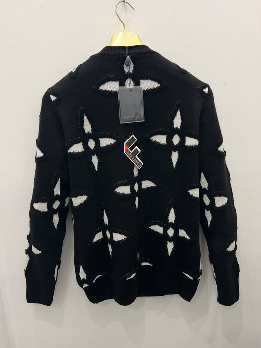 Sweater LV Πλεκτό Μαύρο/Άσπρο