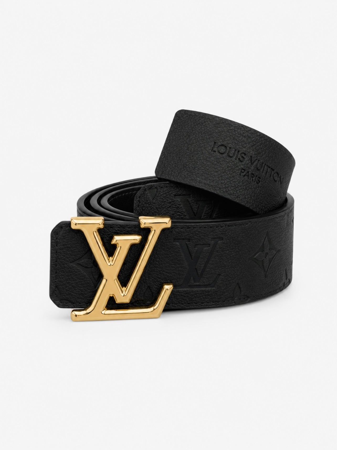 Ζώνη Δερμάτινη Louis V Black/Gold