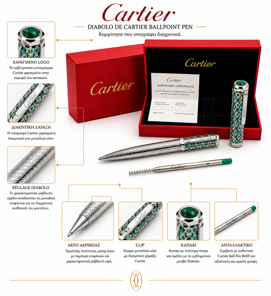 CT Luxury 3A Pen Mosaic Green / Silver Limited Edition