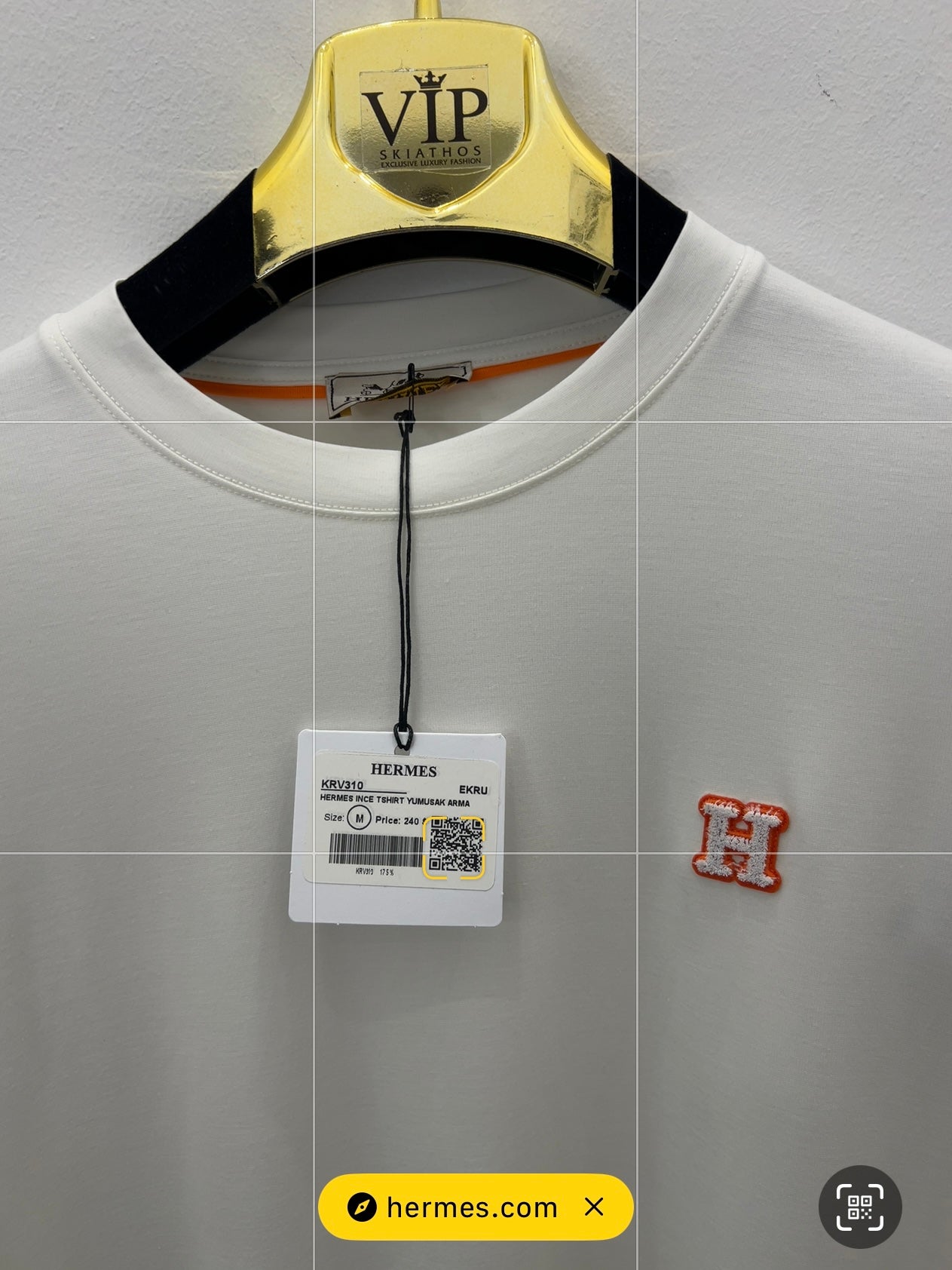 T-Shirt 3A Λευκό Hermes Silk
