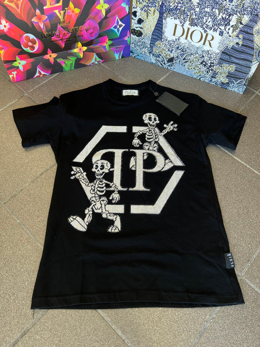 3Α T-Shirt Philip Plein Skeleton Stras