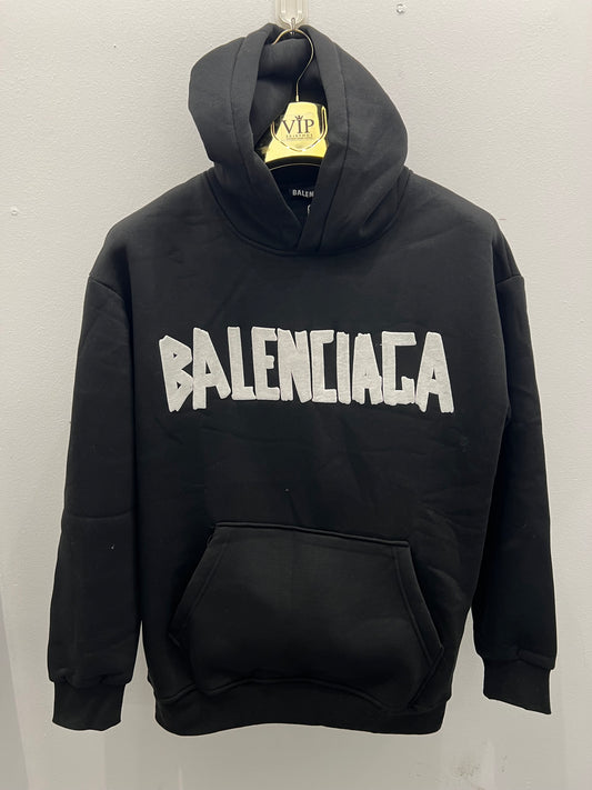 Hoodie Μαύρο Balenciaga OverSize Φούτερ