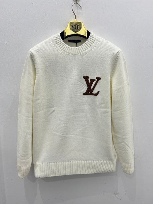 Sweater Πλεκτό LvN Λευκό 3Α