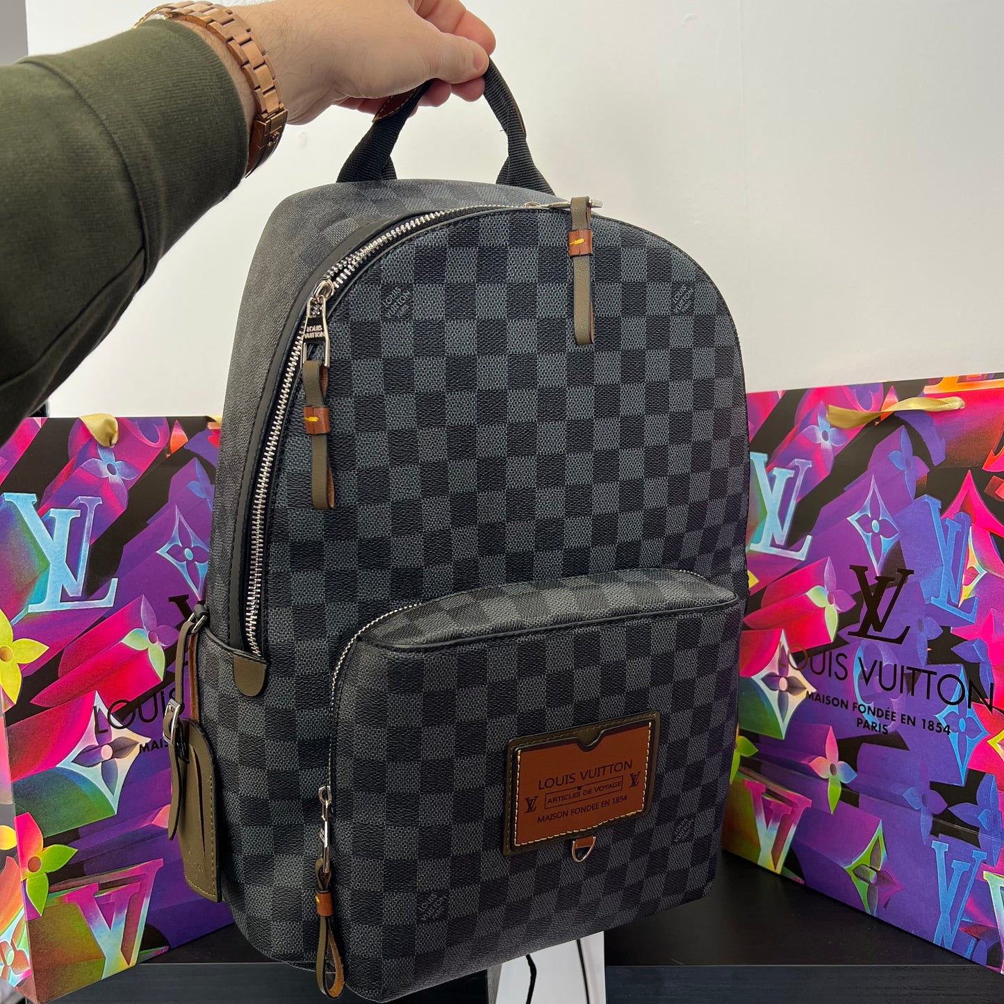 Backpack Τσάντα LV Πλάτης Μαύρη