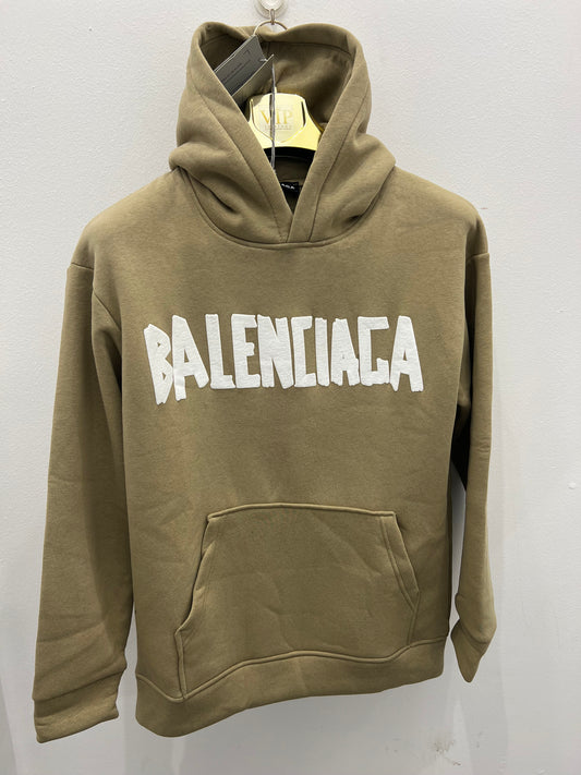 Hoodie Λαδί Balenciaga OverSize Φούτερ