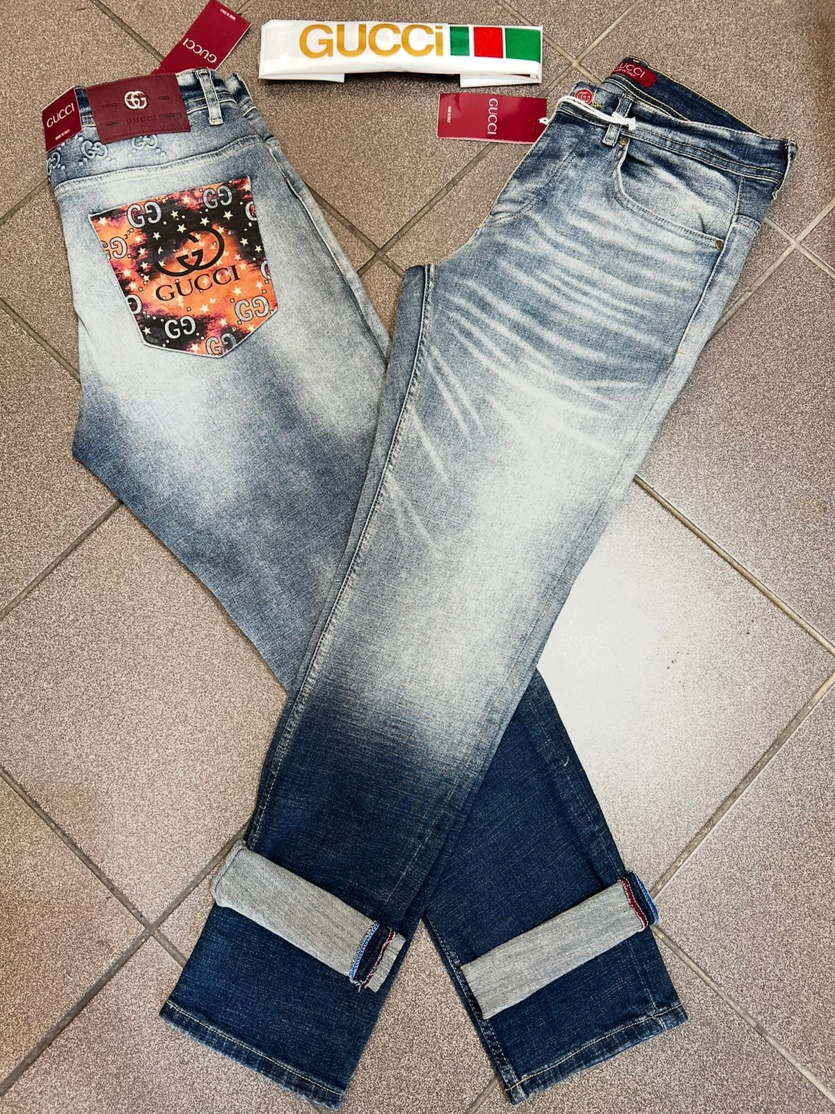 Classic Παντελόνι Jean Gucci Double Denim