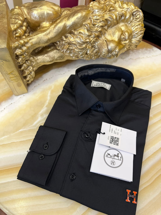 Πουκάμισο Hermes Μαύρο 3A Shirt