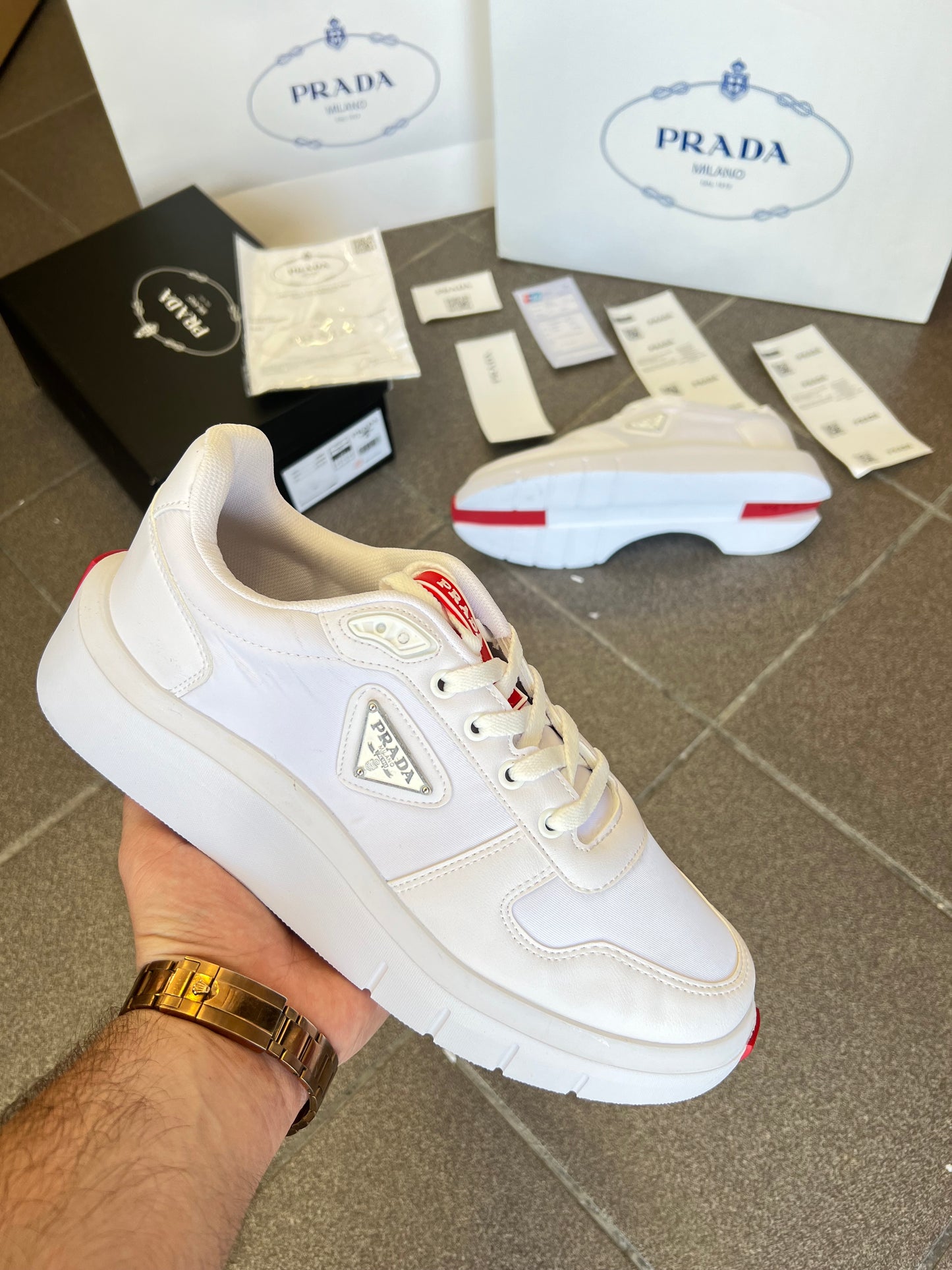 Sneaker Παπούτσι Prada Λευκό