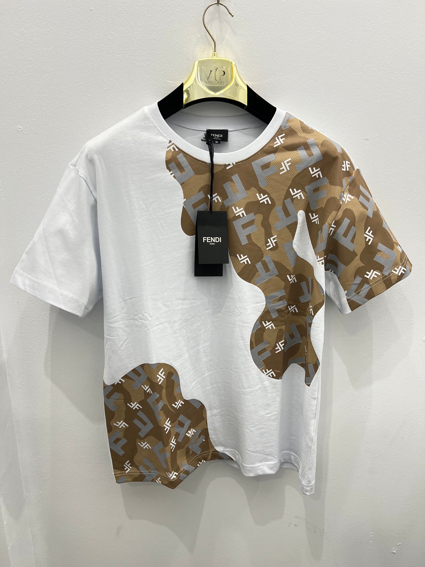 3Α T-Shirt Fendi Over Fit White Oxfrd