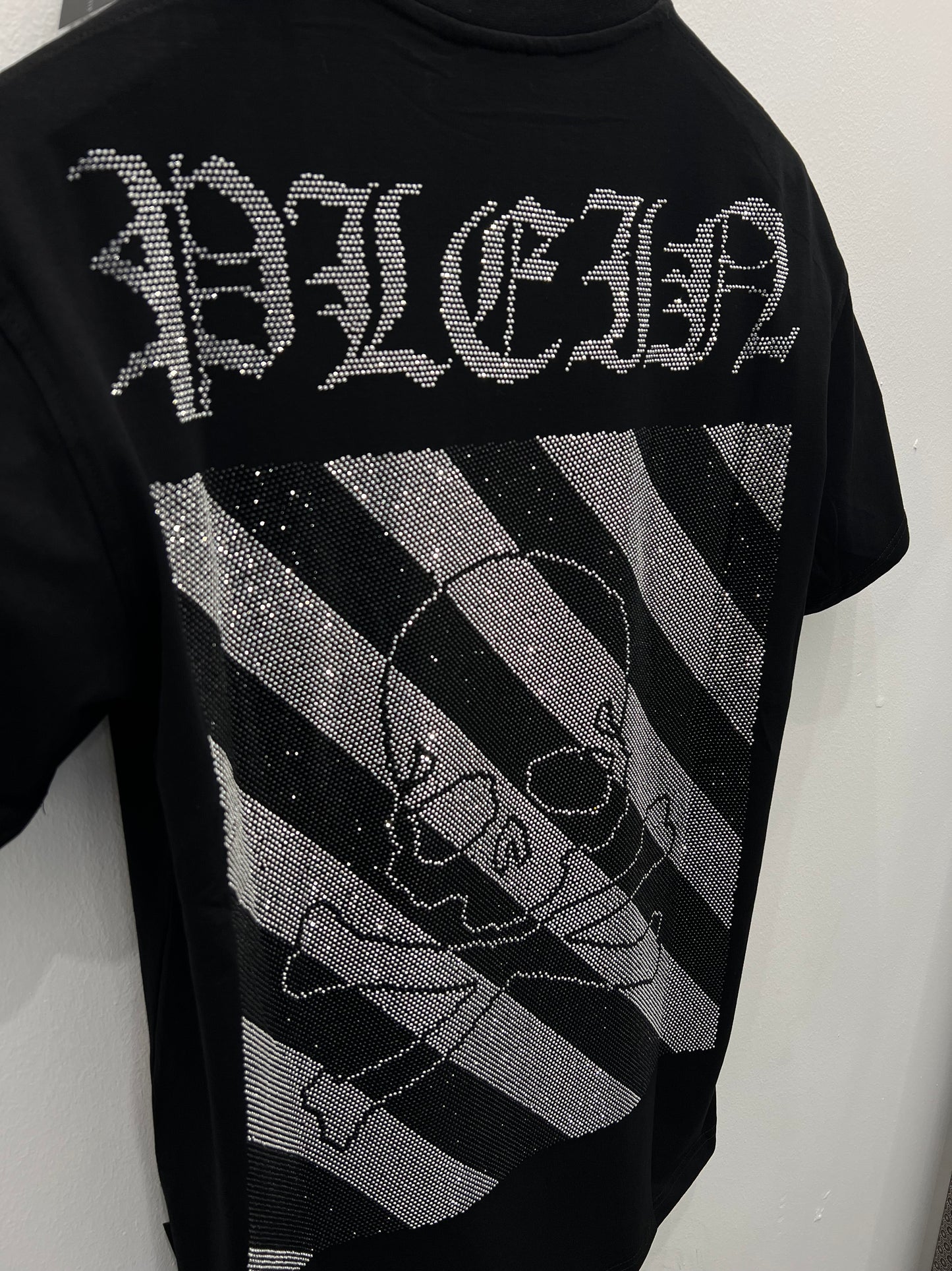 3Α T-Shirt Philip Plein Striped Stras