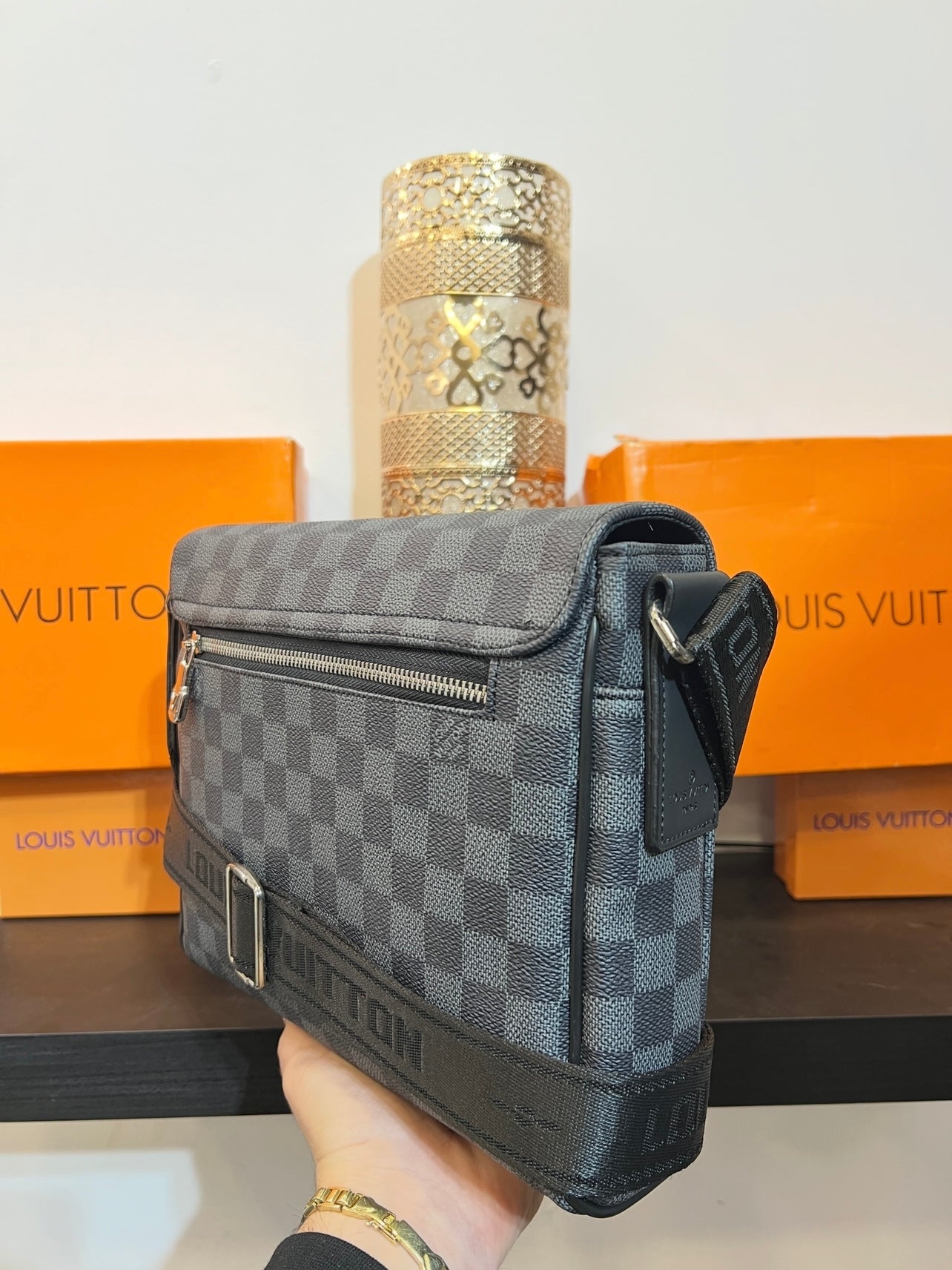 LV Μαύρο/Γκρί Damier Big Bag