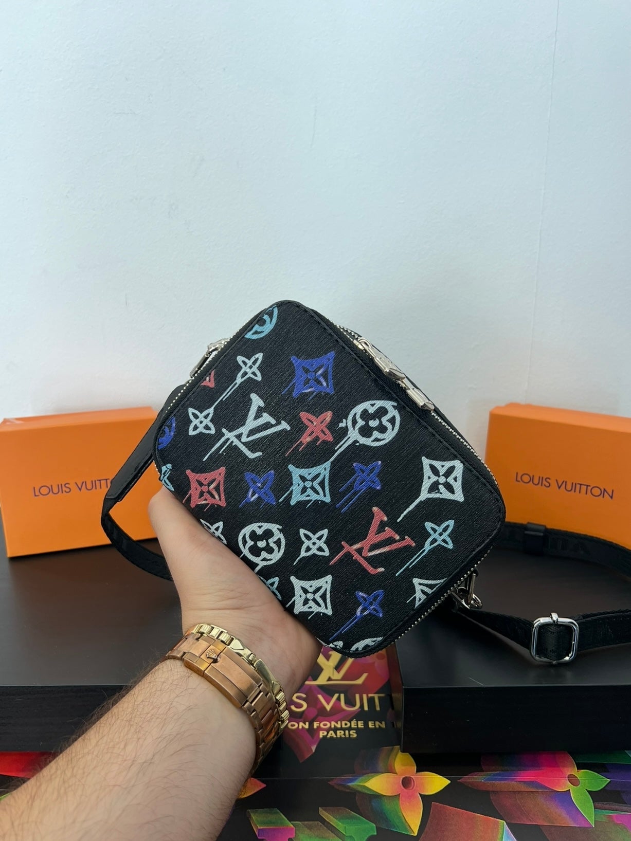 Mini Bag LV Τσαντάκι Black ColorFull