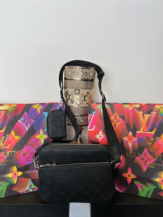 Big Trio Pochette LV Τσαντάκι Μαύρο