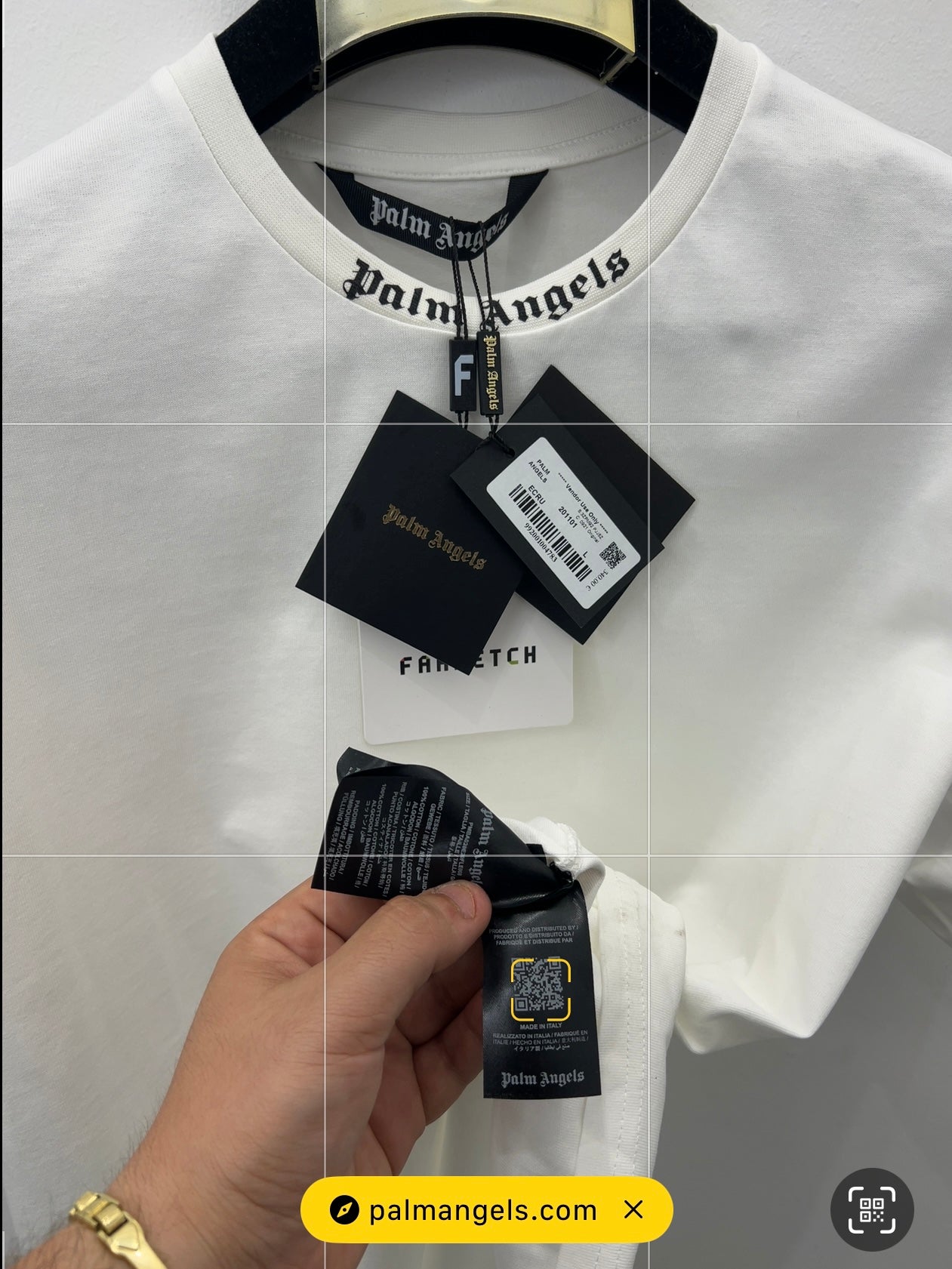 3A Palm Angels T-Shirt Oversized Λευκό