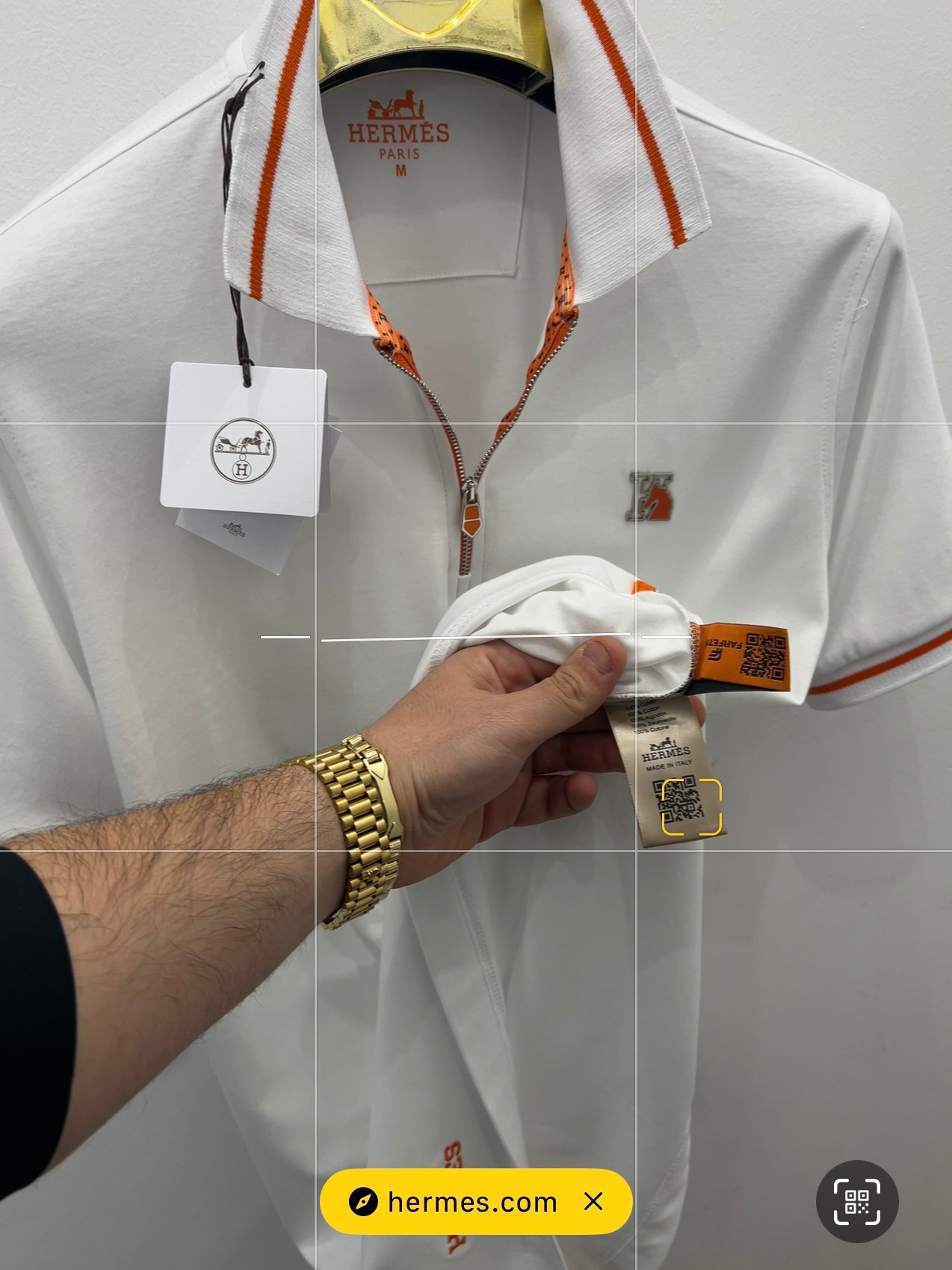 3A Polo Λευκό Hermes R Lycra