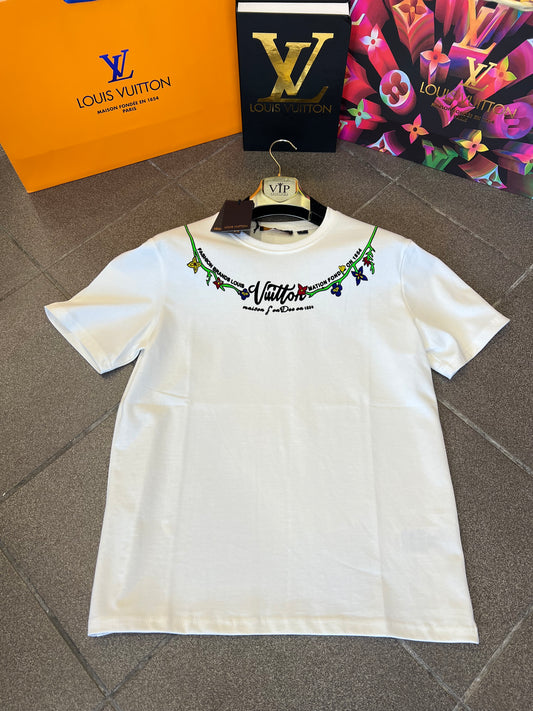 3Α T-Shirt L.V Over Fit White Chain