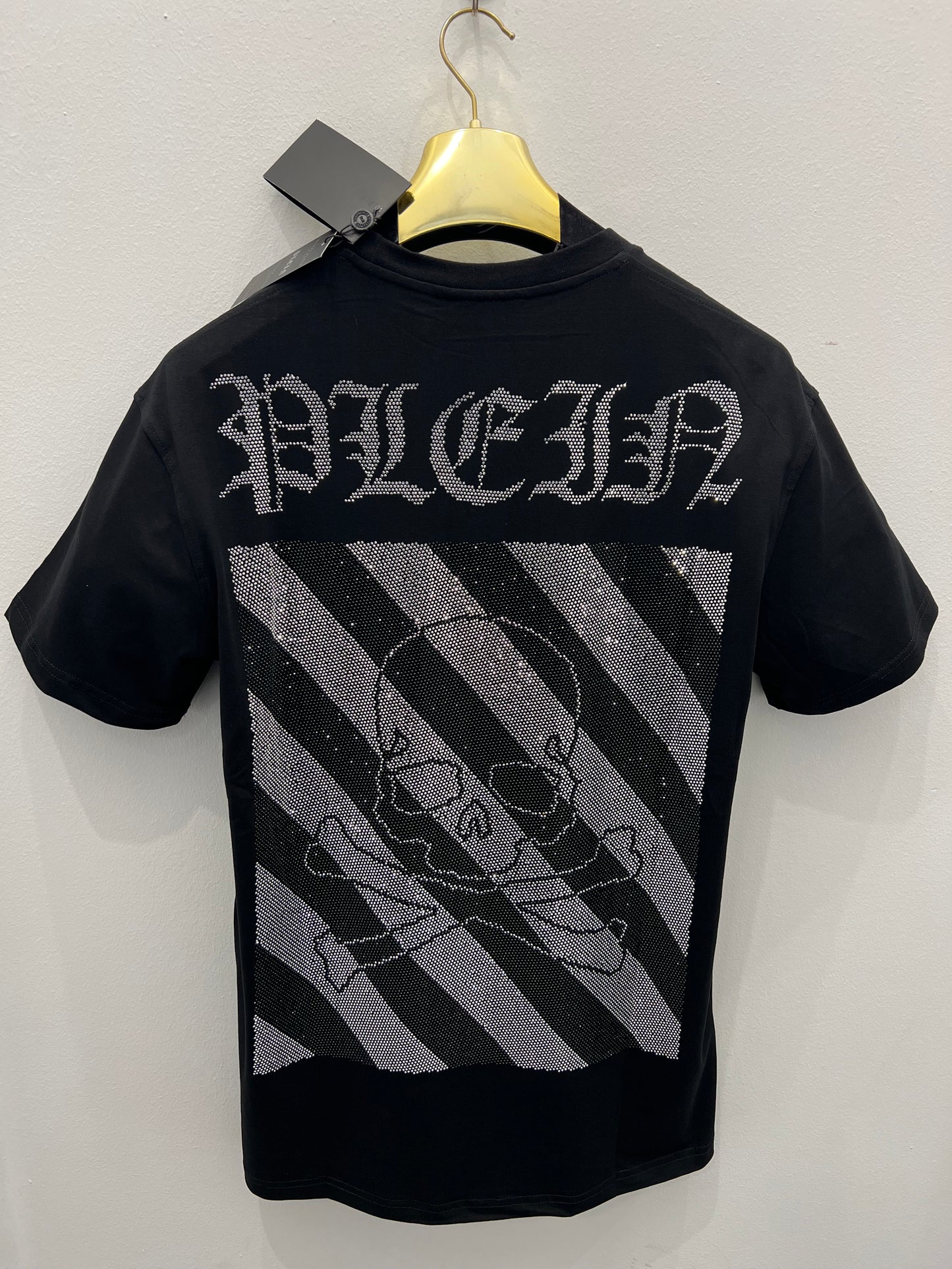 3Α T-Shirt Philip Plein Striped Stras