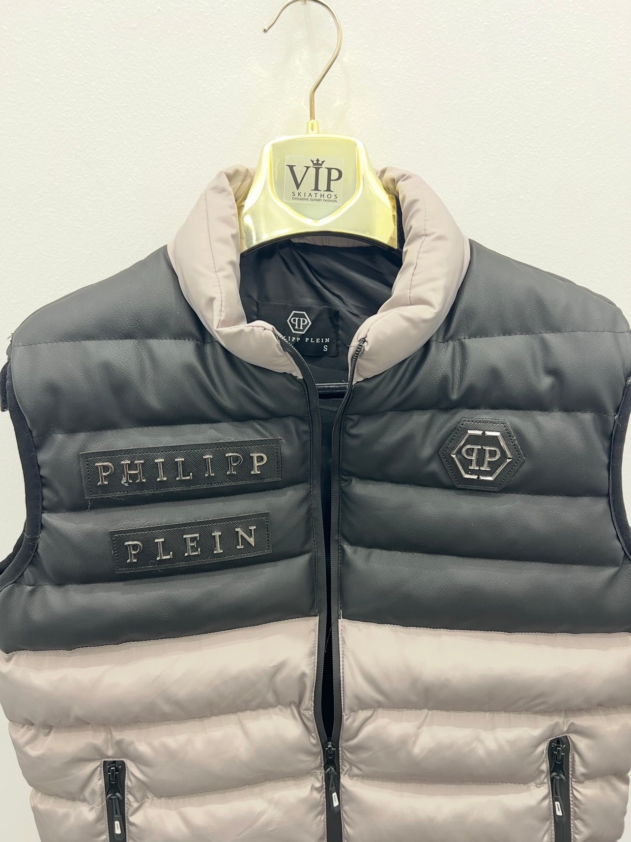 Vest Γιλέκο Philip Plein Αμάνικο Μπέζ