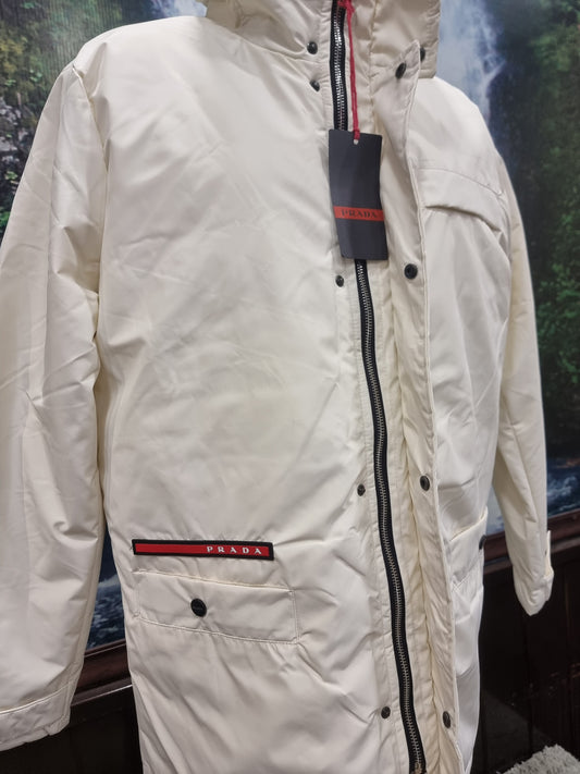 Μπουφάν Coat Prada Jacket White Oxford