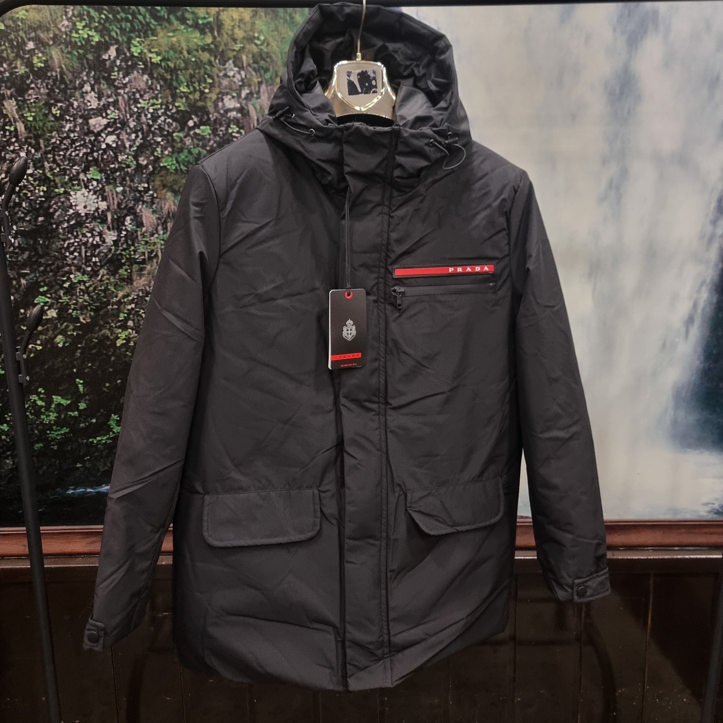 Μπουφάν Coat Prada Jacket Full Black