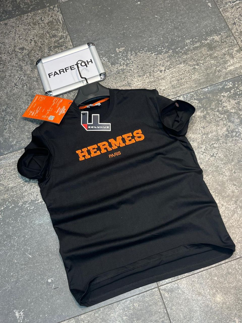 T-Shirt Μπλούζα Hermes Μαύρη