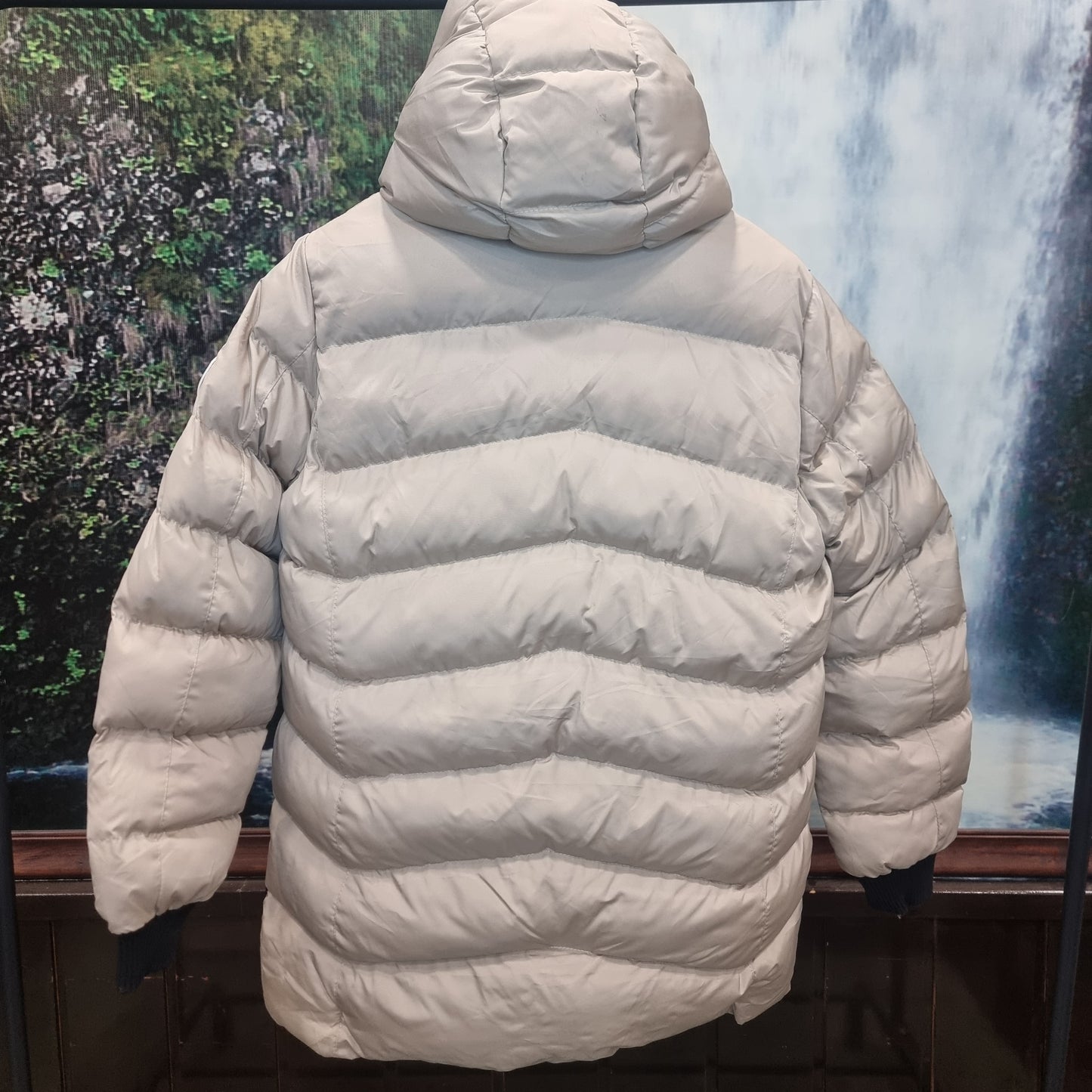 Μπουφάν Μακρύ Puffer Moncler Jacket Beige