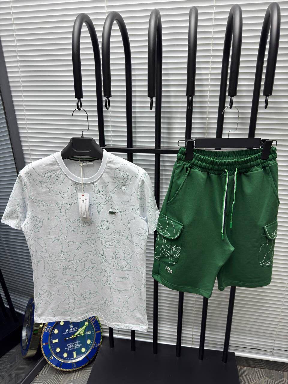 Σετ Lacoste Summer Tracksuit Άσπρο-Πράσινο