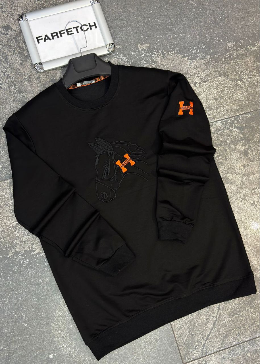 Hermes Μαύρη Long Μπλούζα