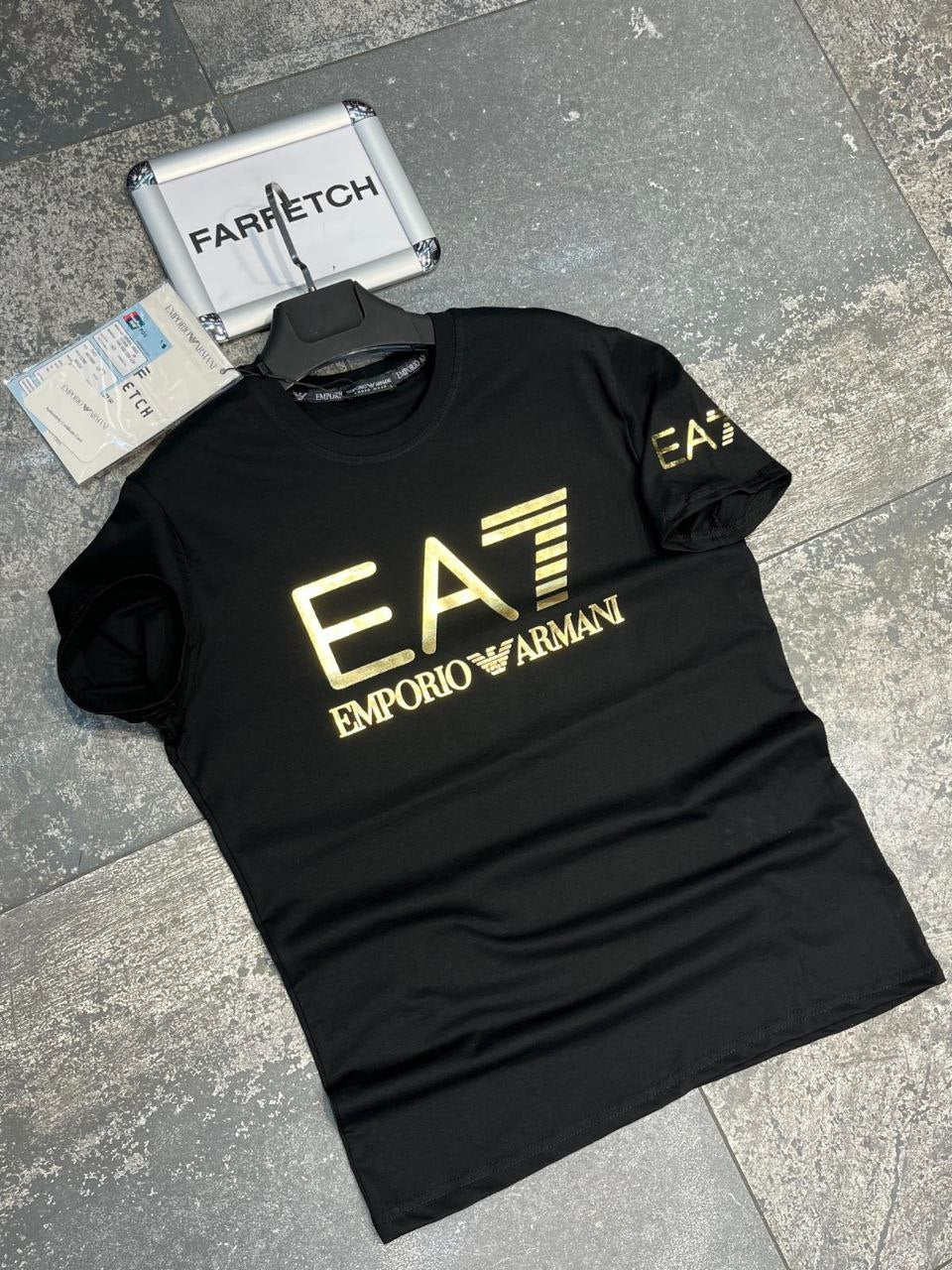T-Shirt Μπλούζα EA7 Μαύρη