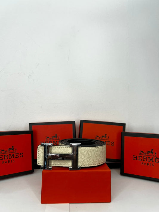 Δερμάτινη Ζώνη Hermes DoubleFace Beige/Black (Copy)