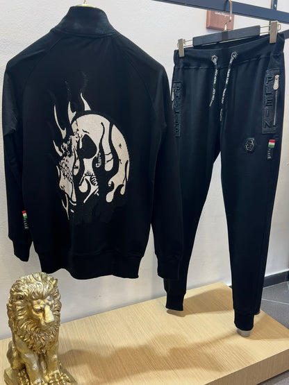 Outfit 3Α Μαύρο Philip Plein Croco Rhinestone