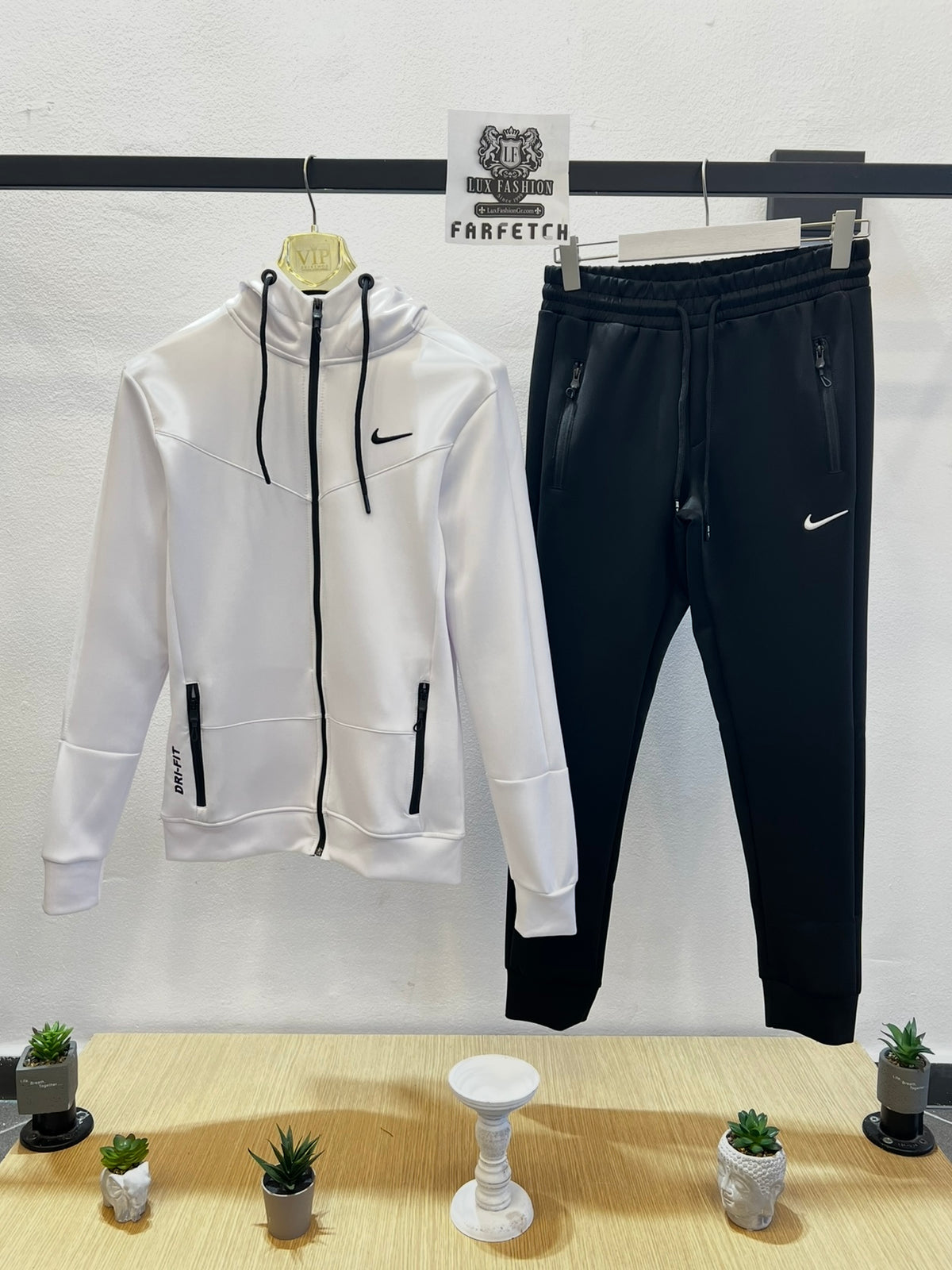 Φόρμα Nike Teck Dry Fit Tracksuit Λευκό/Μαύρο