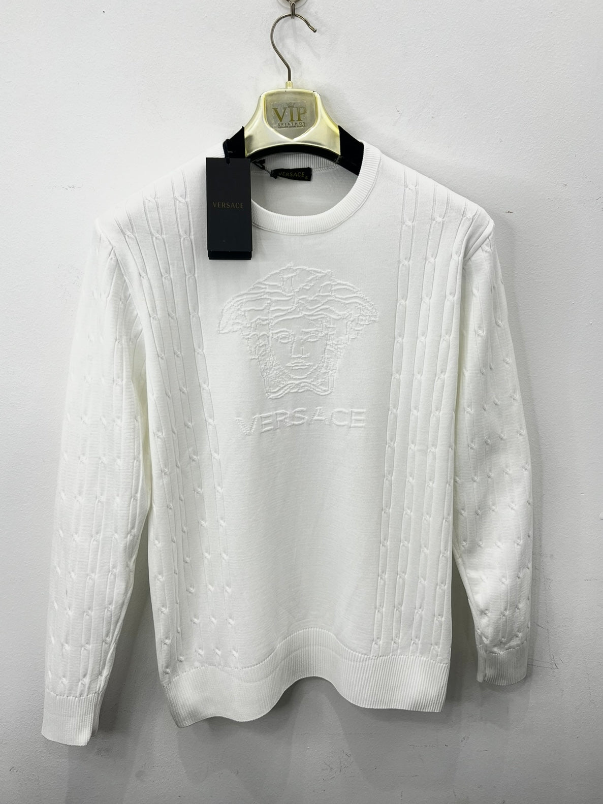 Sweater Versace Λευκό Cotton