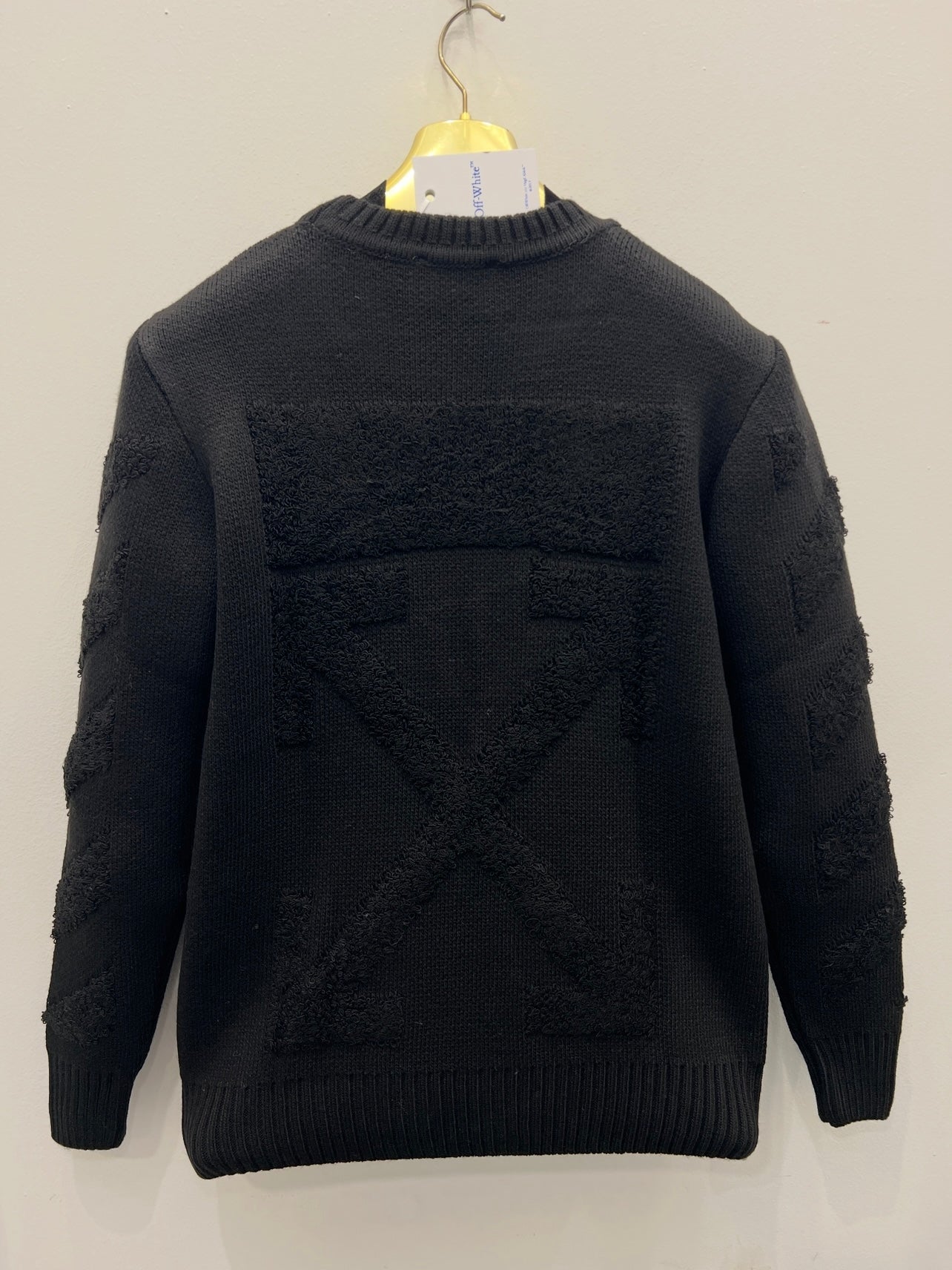 Sweater Πλεκτό Off White Μαύρο 3Α