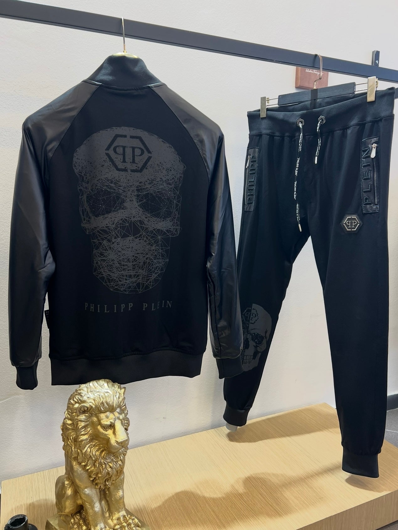 Outfit 3Α Μαύρο Philip Plein Skull Rhinestone