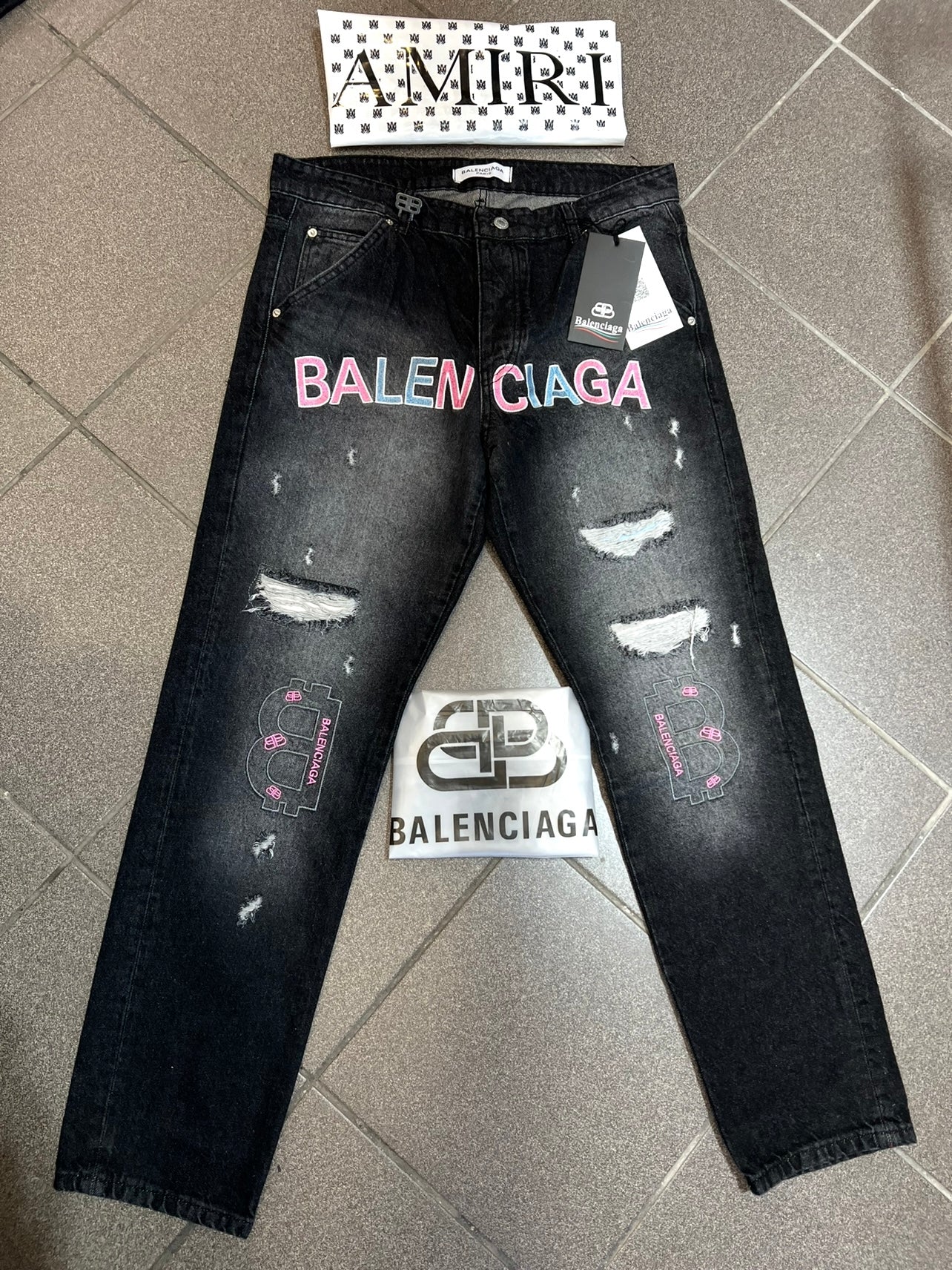 Jean Παντελόνι Balenciaga Denim Grey Buggy