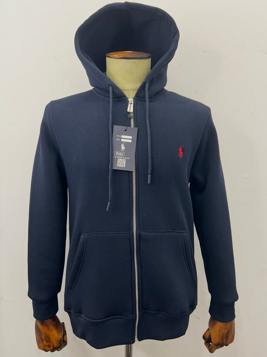 Ζακέτα Fleece Ralph Lauren Hoodie Μπλέ