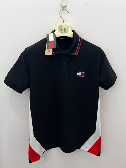 3A Polo Μαύρο Tommy Hilfiger Pique
