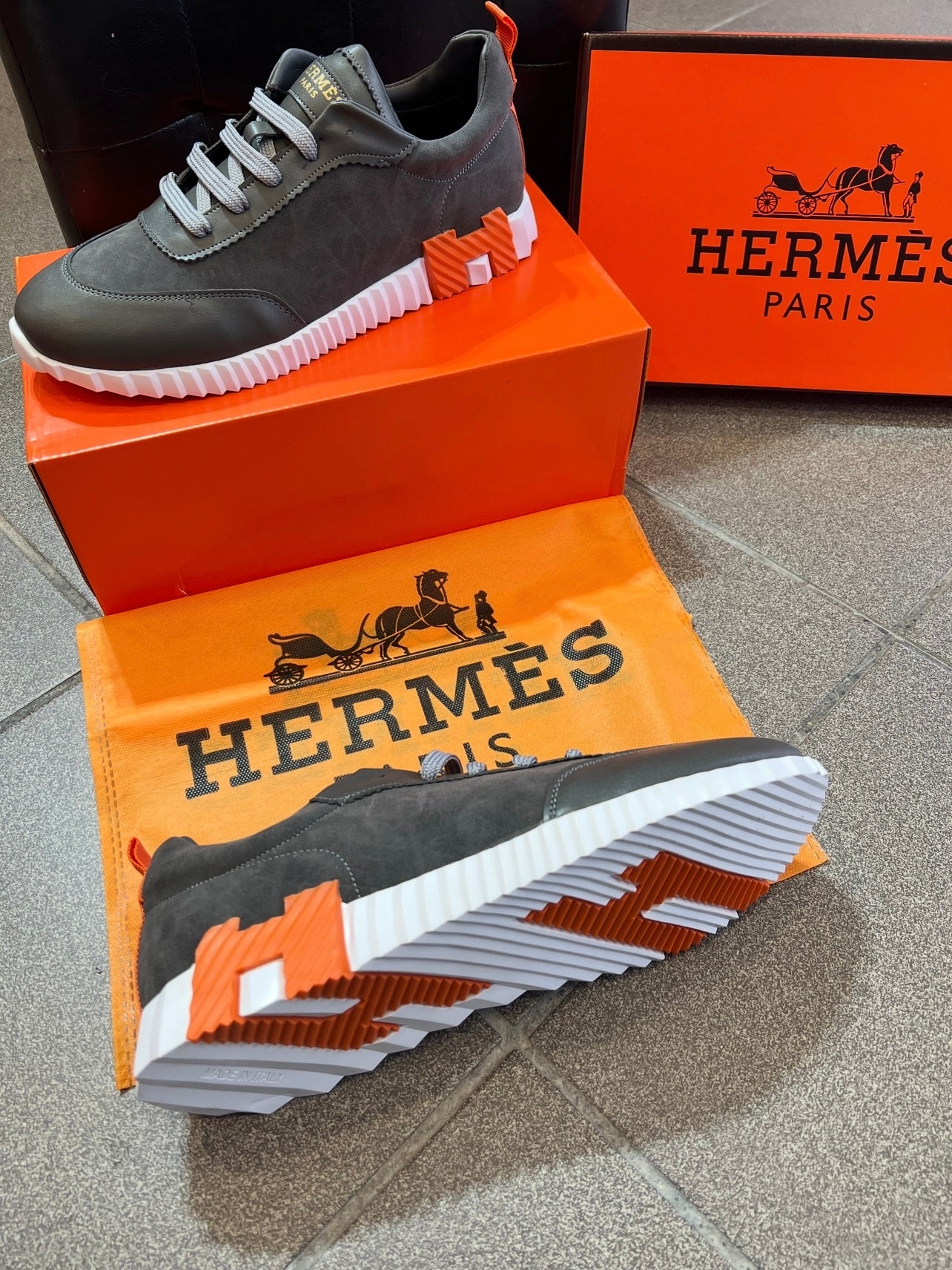 Hermes Sneaker Castor Grey