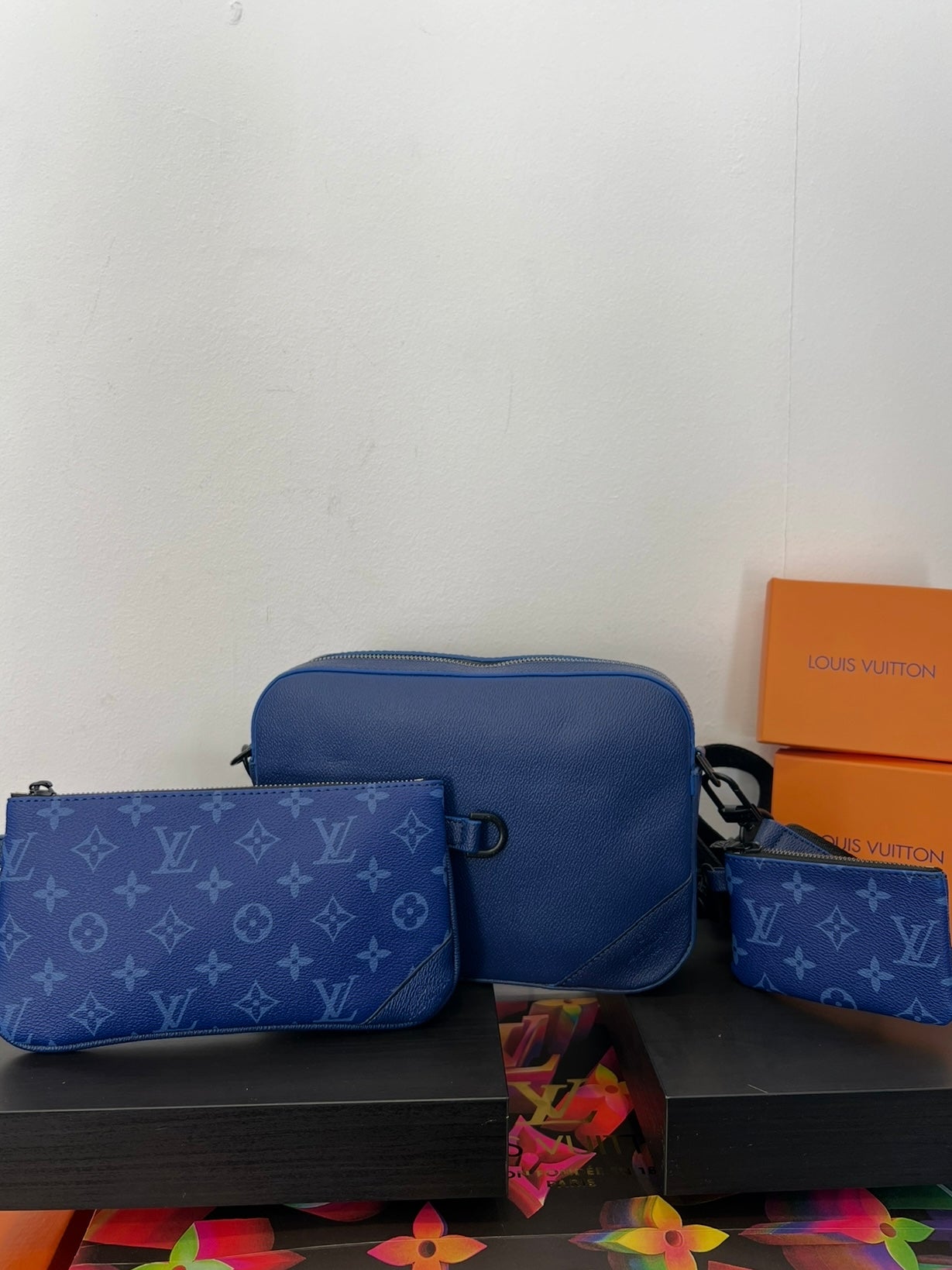 Trio Big Bag LV Τσαντάκι Navy Blue