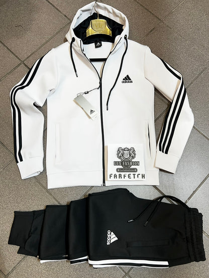 Φόρμα Adidas Dry Fit Tracksuit Λευκό/Μαύρο