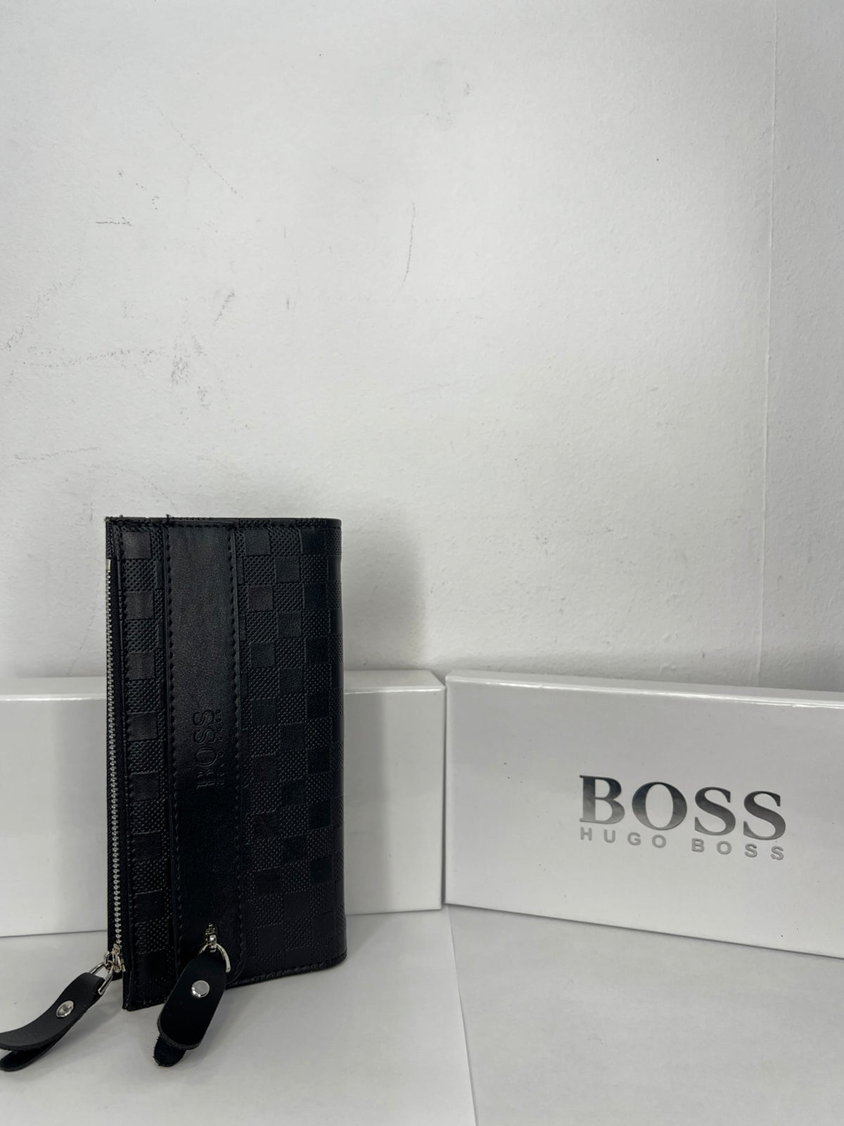 Leather Πορτοφόλι Boss Μαύρο Multiuser