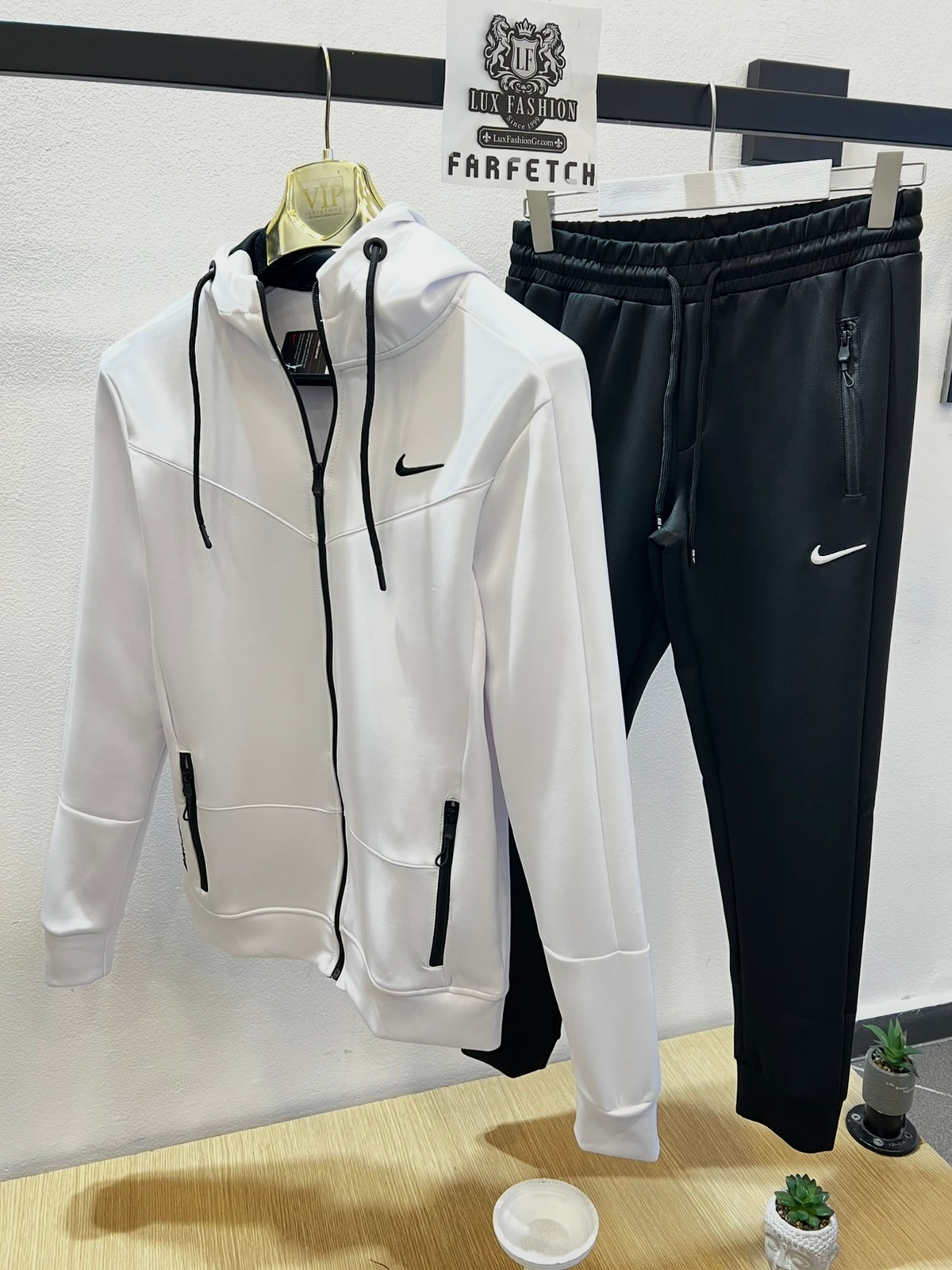 Φόρμα Nike Teck Dry Fit Tracksuit Λευκό/Μαύρο